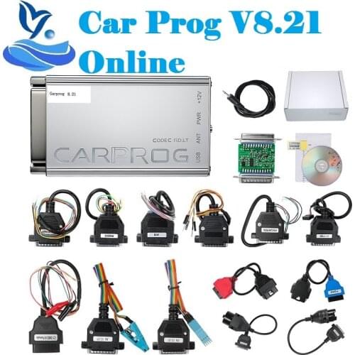 Online Carprog V8.21 +Keygen Full Adapter Car Prog V10.93/8.21 For Airbag/Radio/Dash/IMMO/ECU Programmer Auto Repair Tool
