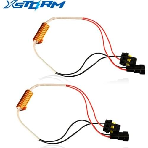 2PCS H4 H7 H8 H11 9005 HB3 9006 HB4 LED Bulb Decoder Resistor 50w Canbus Error Canceller Wire Harness Adapter for Car Fog Light