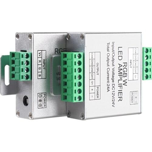 RGB RGBW Amplifier DC12/24V 24A LED Amplifier for LED Strip RGB RGBW RGBWW Repeater Console Controller