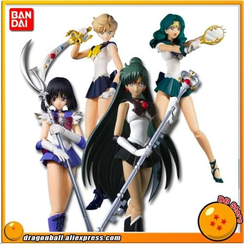SALE0a Original BANDAI SHF S.H.Figuarts Action Figure - Sailor Uranus Neptune -Animation Color Edition