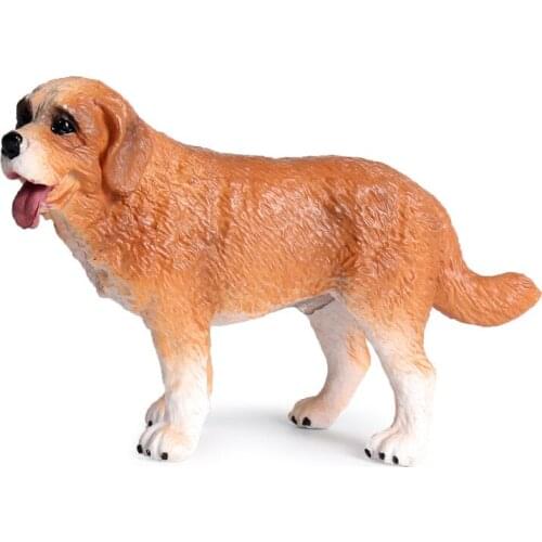 Saint Bernard Dog Animals Figure Collectible Toys Dog Animal Action Figures