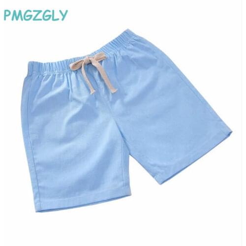 Boy shorts Kids summer Trousers Children Pants for boys loose shorts beach Kids Knee Length Pants Solid Color Baby Boys Clothes