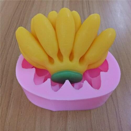 Banana Design Silicone Soap Mold 3D Soap Mould Fruit Silicone Mold for Soap Making