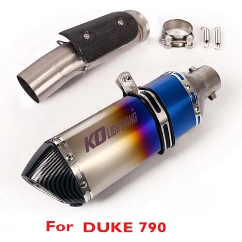 Motorcycle Exhaust System Muffler DB Killer Escape Tip Silencer Middle Mid Link Tube Connection Pipe for KTM 790 DUKE 790