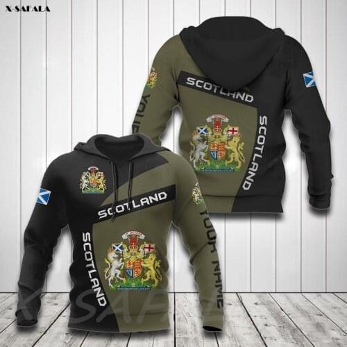 SCOTLAND COAT OF ARMS SPORT Country Flag 3D Printed Man Female Zipper HOODIE Pullover Sweatshirt Hooded Jersey Tracksuits
