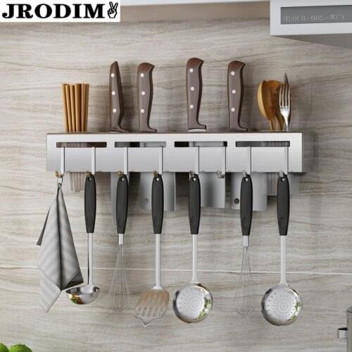 Punching-Free Knife Holder Wall-mounted Chopstick Holders Kitchen Storage Shelf Knife Tableware Kitchenware Storage Rack Shelf