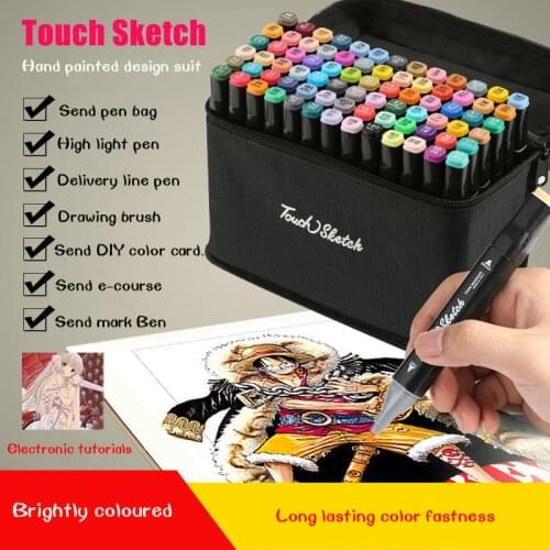 Student Color Pen Gift Set 30/40/60/80/168 Color Marker Cherry Blossom Drawing Pen Neutral Pen Watercolor Brush Pen Marker Pen