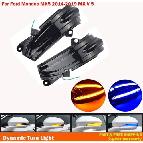 LED Side Wing Dynamic Turn Signal Light Rearview Mirror Indicator For Ford Mondeo MK5 2014-2019 MK V 5 Car Accessories
