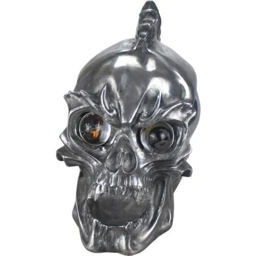 Motorcycle LED Metal Skull Head Light HeadlLamp Custom Handmade Bobber Touring For Harley Honda Yamaha Suzuki Kawasaki