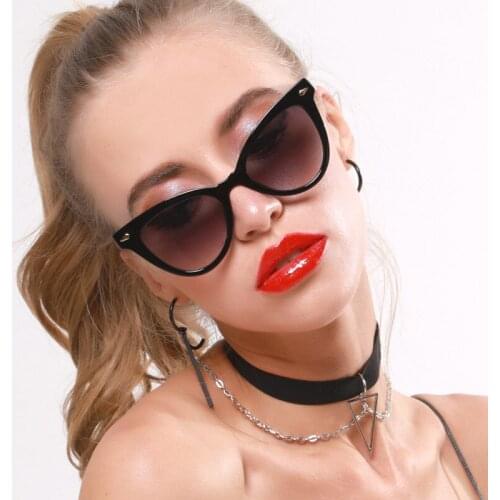 TEENYOUN 2020 Women Brand Designer Cat Eye Sunglasses Female Gradient Points Sun Glasses Big Eyeware Oculos de sol UV400