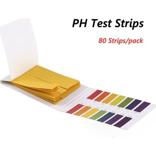 80PCS/Set pH Test Strip 1-14 pH Litmus Paper Soil Cosmetics Multi-purpose pH Test Paper Laboratory Acidity Alkaline Measure Tool