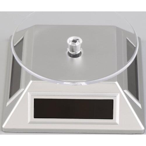 Solar Powered 360 Rotating Jewelry Mobile Phone Ring Bracelet Watch Display Stand Environmental Friendly