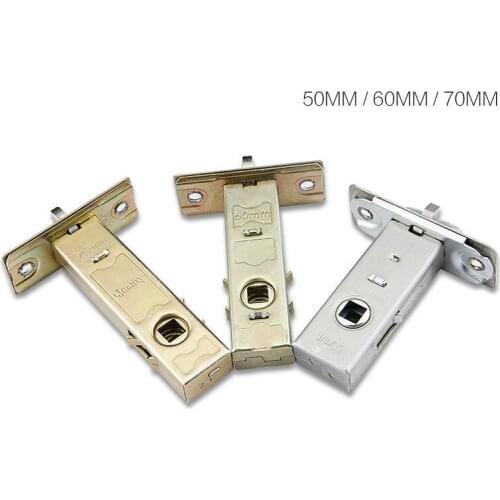 Lock tongue Stainless steel trigeminal fittings room door Indoor single tongue door lock tongue