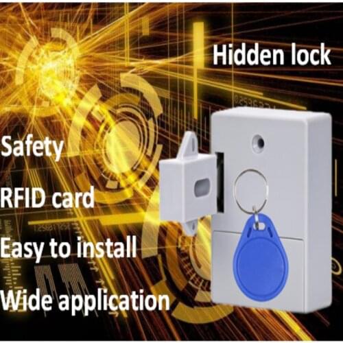Invisible Sensor Lock Intelligent Electronic Locks Cabinet Drawer Door Lock IC Card Drawer For Wardrobe Furniture Hardware