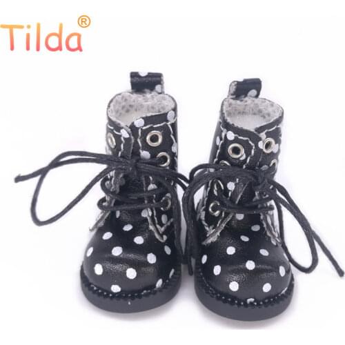 Tilda 1/6 Doll Boots Toy Shoes For Blythe Pullip Doll,4cm Mini Winter Leather Boots Shoes for Blyth Accessories for Dolls Toys