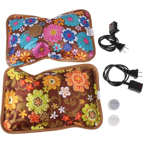 1PC Floral Warm Tummy Rechargeable Electric Hot Water Bottle Hand Warmer Heater Bag for Winter