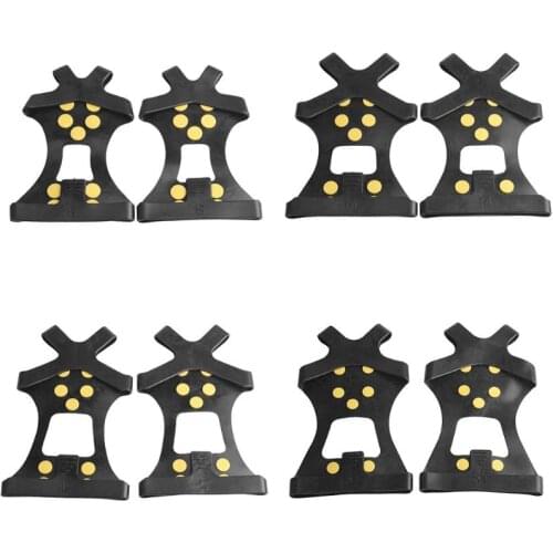 10 Studs Ice Snow Shoe Spiked Grips Cleats Crampons Anti Slip Shoe Cover Ski Accessories Outdoor camping Hiking Traveling