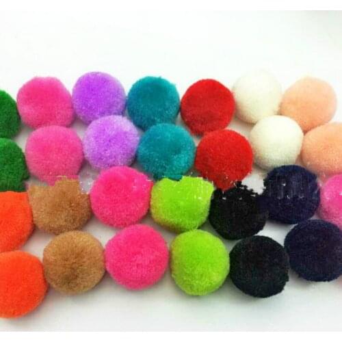 100 PCS/LOT most free shipping 2cm Pompon SEWING ACCESSORIES ART DIY Cothing Key chain Bracelet PHONE CURTAIN Home DECOR Gifts
