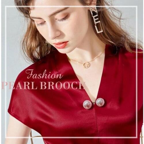 2/3/5PCS Simulation Double Pearl Pins Fashion Brooch For Women Designer Knit Shirt Jewelry Anti Bare DIY Invisible Adjust Belt