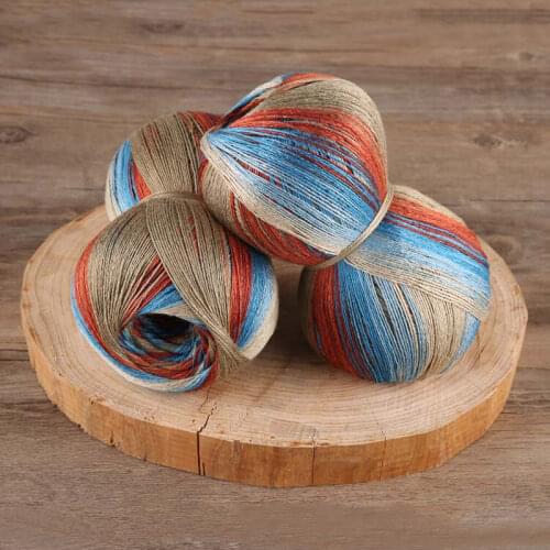 250g Bamboo fiber yarn for knitting Long Space dye Cotton yarn Hand knitting shawl scarf threads Knit coat yarn crochet ZL59