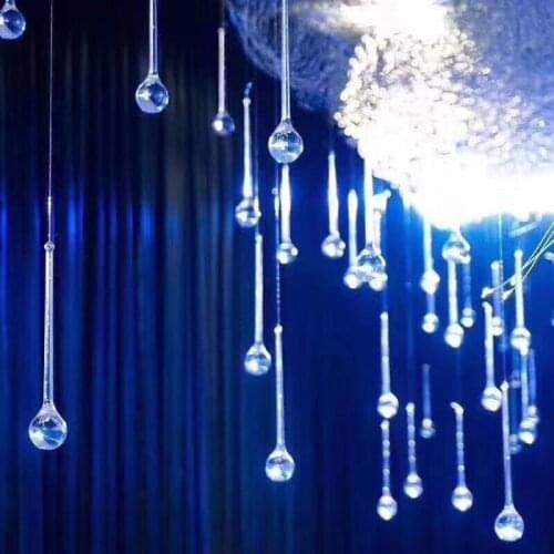 50pcs/lot Decorative props Acrylic Crystal Large Drop Hanging Ornaments Wedding Background Christmas Decoration Craft supplies