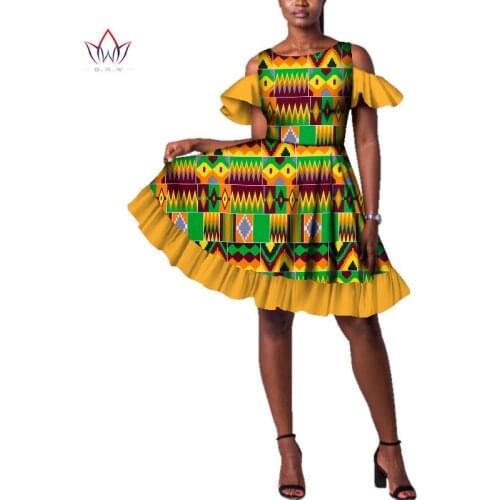 Africa Dresses For Women African Wax Print Dresses Dashiki Plus Size Africa Style Clothing for Women Office Dress 7XL WY3599
