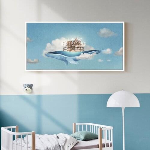 Diamond Cross Stitch Childrens Room DIY Full Drill Embroidery Whales Small House Travel Star Diamond Embroidery Living Room