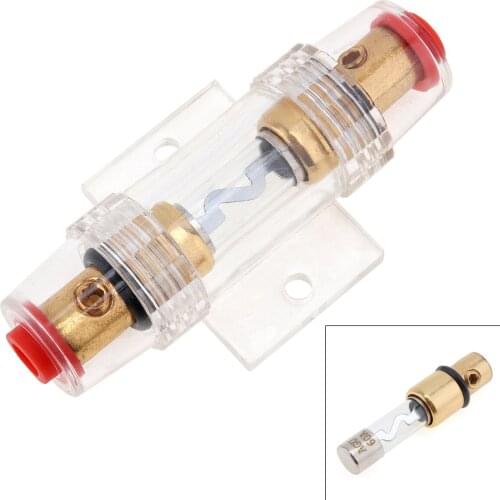 Car Audio Refit Fuse Holder 8 Gauge 60A DC 12V Car Stereo Audio Circuit Breaker Inline Fuse for Cars Vehicle Automobiles