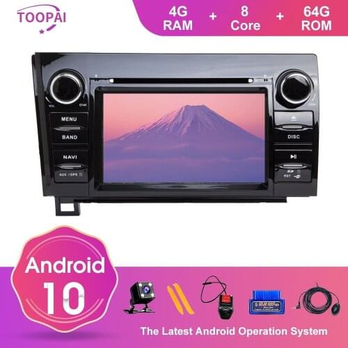 TOOPAI Android 10 For Toyota Tundra Sequoia 2007-2013 Auto Radio Stereo GPS Navigation Car Multimedia Player 8Core 4GB 64GB