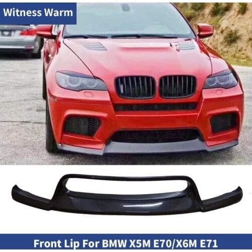 Car Front Bumper Lip Spoiler Splitters FRP/Carbon Fiber For BMW X5M E70 X6M E71 front shovel 08-13