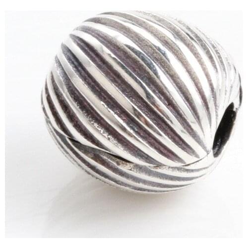 Bewill Hot Sale Genuine 100% 925 Sterling Silver Fixed Clip Beads Fit Original Bracelet Pendant DIY Jewelry Charms Gift