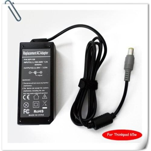 20V 65W AC Adapter Power Supply Cord For Lenovo IBM ThinkPad T60 T60p T60t T61 T61p T61w Z60 Z60m Notebook cargadores portatiles