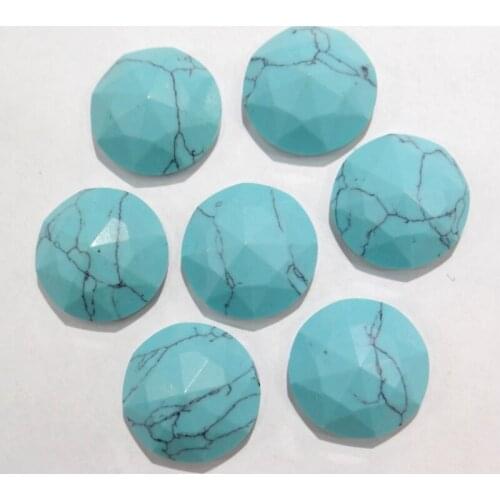 Wholesale 12Pcs 16mm natural tiger eye Stone Round Shape faceted Cabochon No Hole beads for Making Jewelry DIY Ring Necklace