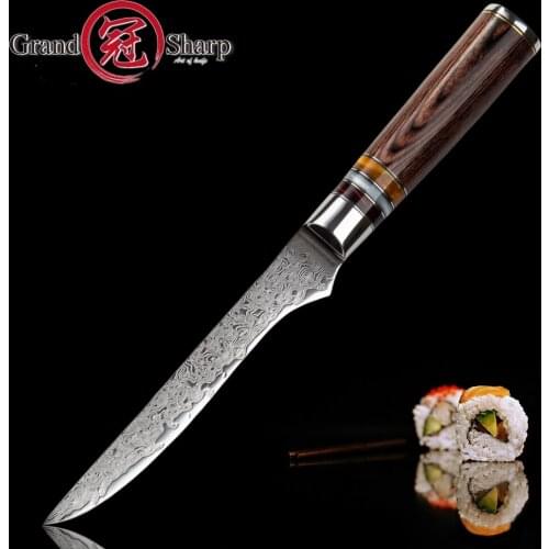 Damascus Boning Knife 5.5 Inch 67 layers Japanese Damascus Stainless Steel Chef Kitchen Knives vg10 Cooking Tools Gift Box NEW