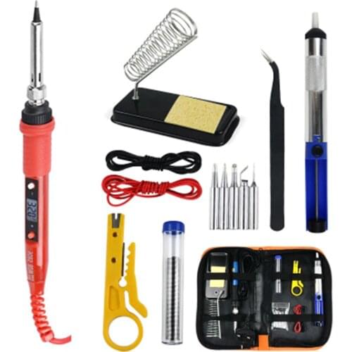 220V 60W/80W Electric digital Display temperature adjustable welding soldering tips tools soldering iron station