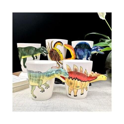 Ceramic Mug 3D Dinosaur Shape Hand Painted Animals Mug Ceramic Coffee Cup Milk Tea Mug ,Birthday Gifts