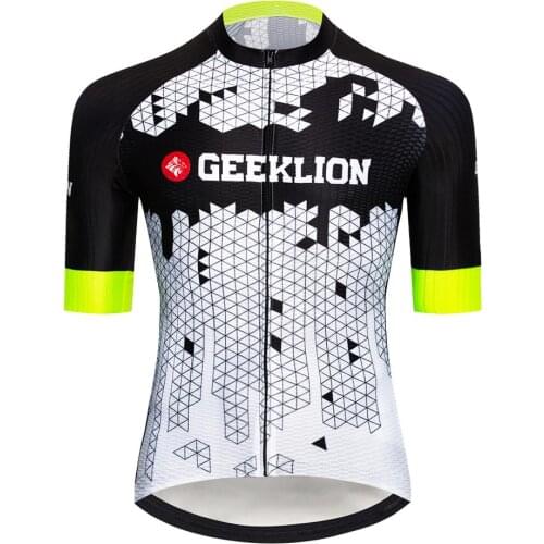 Pro Aero Geeklion Summer Short Sleeves Cycling Jersey MTB Bike Shirt Team Racing Cycle Maillot