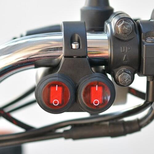 Motorcycle Headlight Switches Handlebar Aluminum Alloy 2 Gang Switch With Indicator Light For Motorcycling 22mm Handlebar