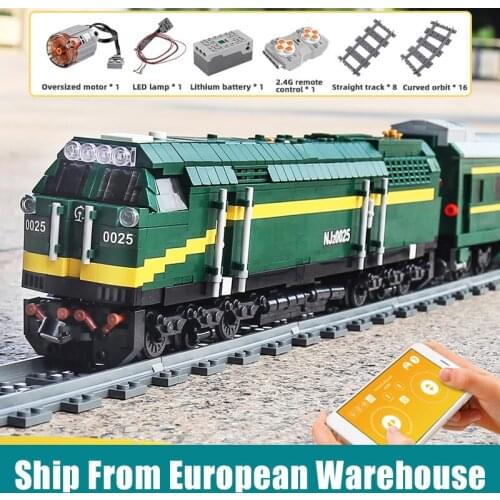 Mould King 12001 Motorized Train Toys The NJ2 Diesel Locomotives Train Model Building Blocks Bricks Kids Christmas Gifts