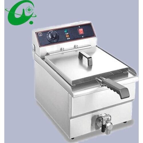 Stainless steel 10L Commercial electric deep fryer Potato french fries chicken single cylinder electric counter top fryer