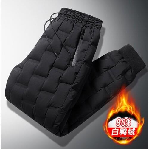 2021 NEW Winter new down pants men wear thick warm windproof fashionable cotton pants mens large sports down pants