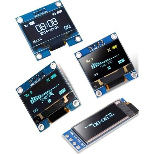 0.91 Inch 0.96 Inch OLED IIC White/YELLOW BLUE/BLUE 12864 OLED Display Module I2C SSD1306 LCD Screen Board For Arduino