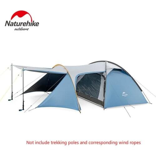 Naturehike Knight 3 Person Outdoor Camping Tent Extended Hall Ultraviolet-proof Self-driving Camping Tent Thicken And Rainproof