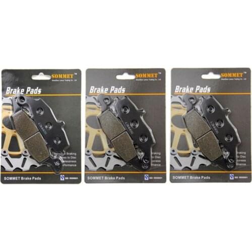 SOMMET Motorcycle Front + Rear Brake Pads Disks for Suzuki M1500 VL1500 (09-14) (M 1500 Intruder) VL 1500 LT229-231-231