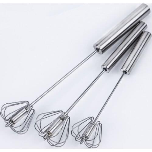 Stainless Steel Semi-automatic Whisk Multifunction Egg Beater Long Handle Egg Dividers