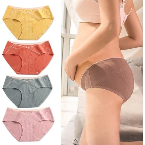 Sexy Lingerie Pregnant Women Underwear For Pregnant Women High Quality Cotton Low Waist Support Briefs Maternity Plus Size