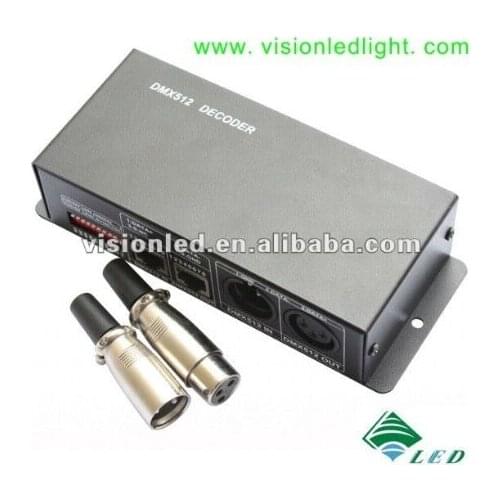 LED DMX Decorder, Work voltage: 12-24V DC, Three channels for RGB / RGBW Light