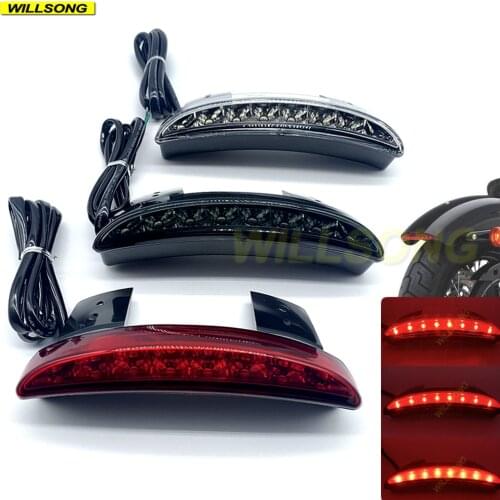 LED Rear Fender Edge Tail Brake Light Blinker Lamp For Harley Davidson Most Models XL 883 1200 Softail Roadster Dyna Iron Sport