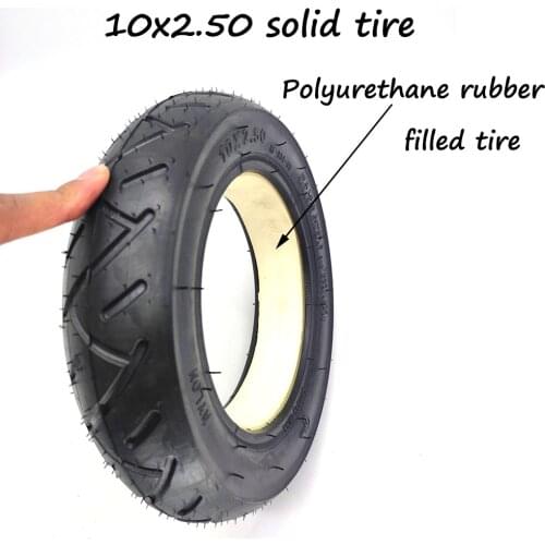 10x2.50 Solid Tire for Quick 3 ZERO 10X Inokim OX Folding Electric Scooter 10-inch Mini Motorrad Razor Tyre Parts