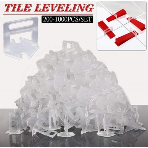 1/1.5/2/3mm Tile Leveling System Clip Kit Wall Floor Tiling Leveling Spacers Tool 200/400/800 Pcs/Pack Floor Tile Leveler Kits